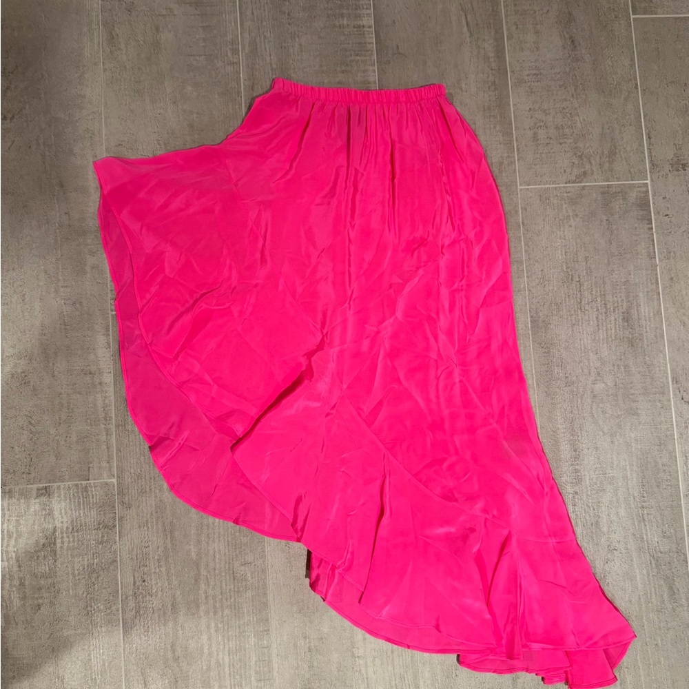 AUM-COUTURE Asymmetrical Pink Skirt
